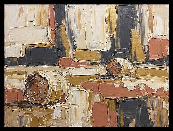 Hay Bales In Abstract Harmony
