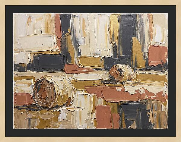 Hay Bales In Abstract Harmony