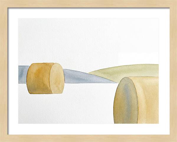 Hay Bales In Minimalist Harmony