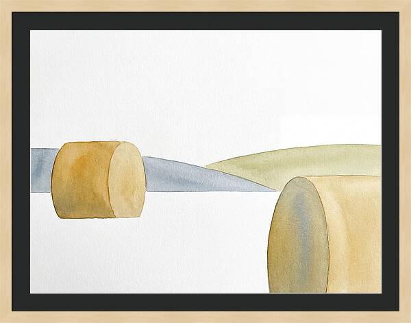Hay Bales In Minimalist Harmony