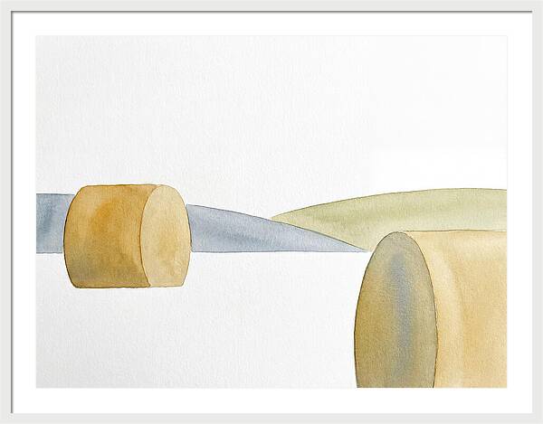 Hay Bales In Minimalist Harmony