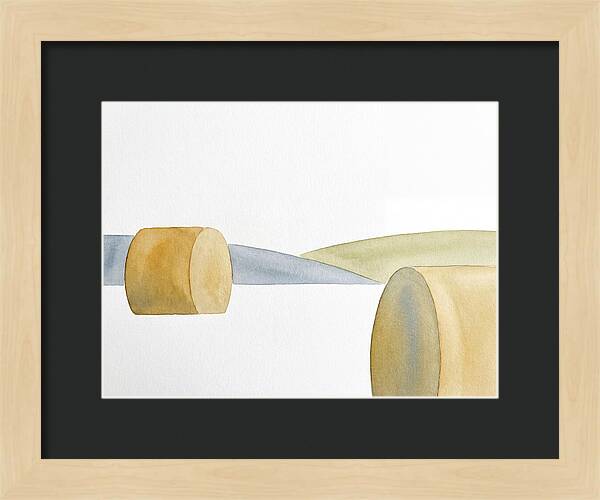 Hay Bales In Minimalist Harmony