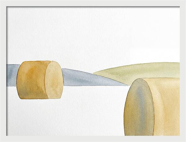 Hay Bales In Minimalist Harmony