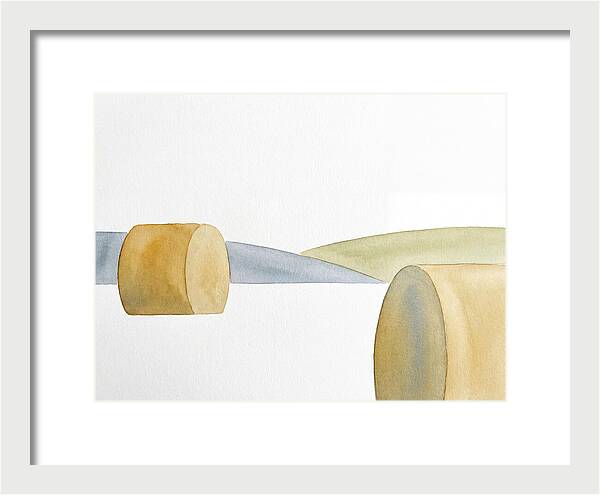 Hay Bales In Minimalist Harmony