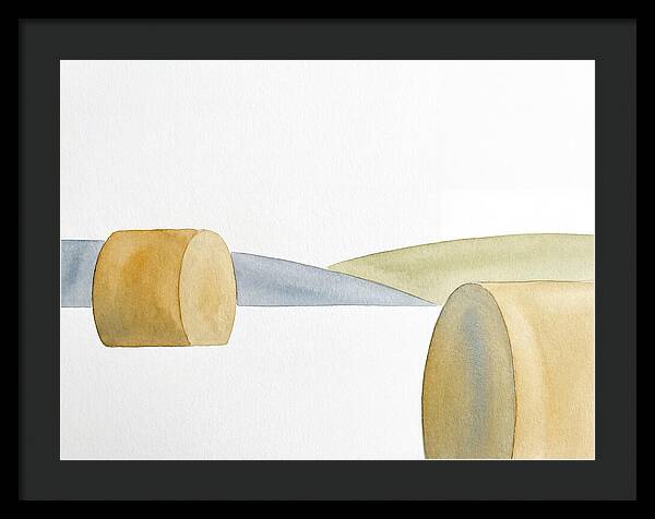 Hay Bales In Minimalist Harmony