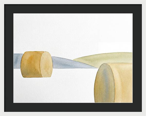 Hay Bales In Minimalist Harmony