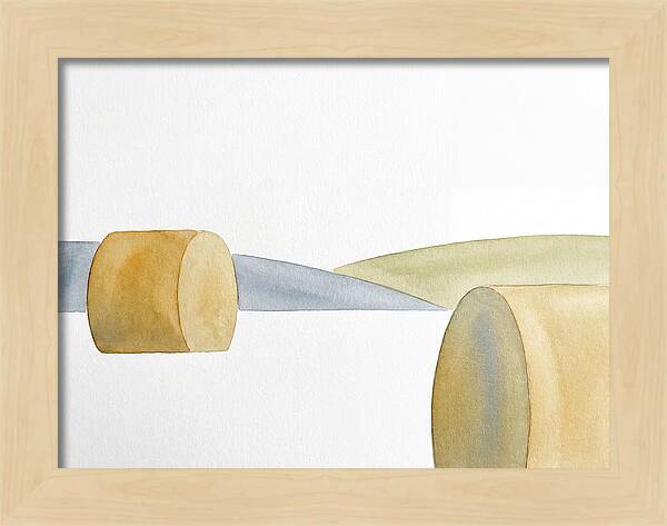 Hay Bales In Minimalist Harmony