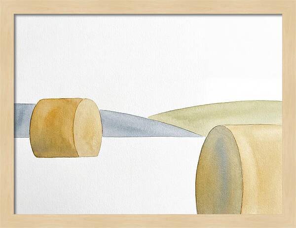 Hay Bales In Minimalist Harmony