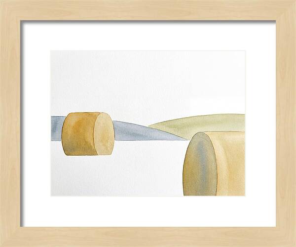 Hay Bales In Minimalist Harmony