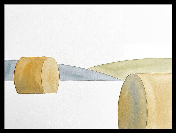 Hay Bales In Minimalist Harmony