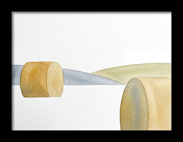 Hay Bales In Minimalist Harmony
