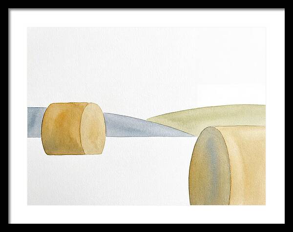 Hay Bales In Minimalist Harmony