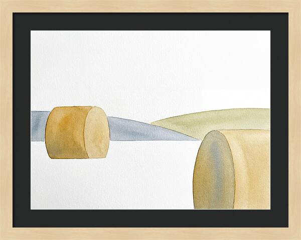 Hay Bales In Minimalist Harmony