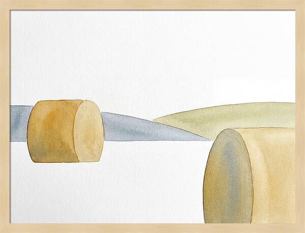 Hay Bales In Minimalist Harmony