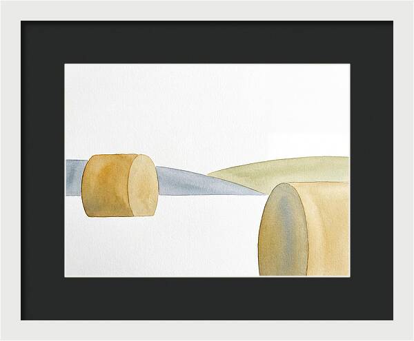 Hay Bales In Minimalist Harmony
