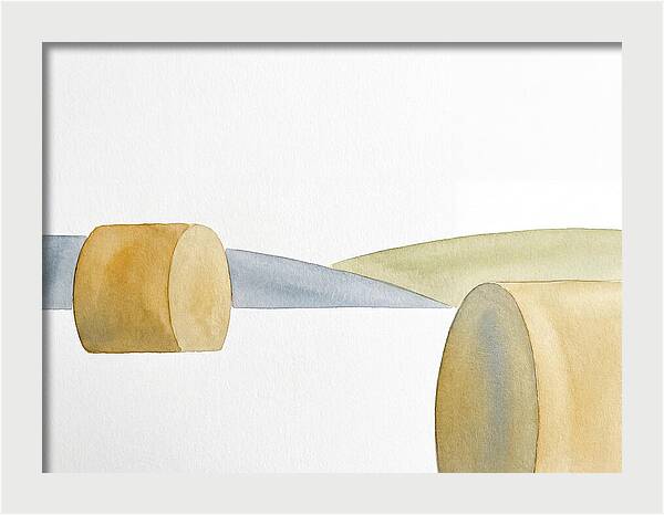 Hay Bales In Minimalist Harmony