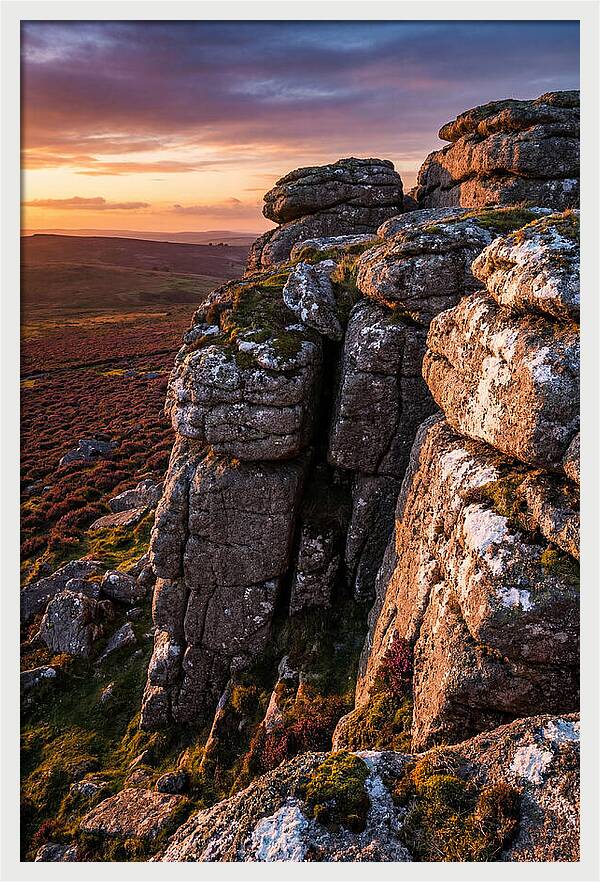 Haytor Rocks At Sunset