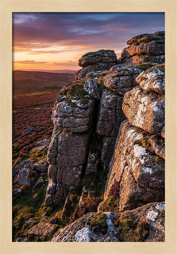 Haytor Rocks At Sunset