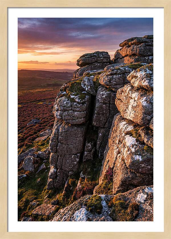 Haytor Rocks At Sunset