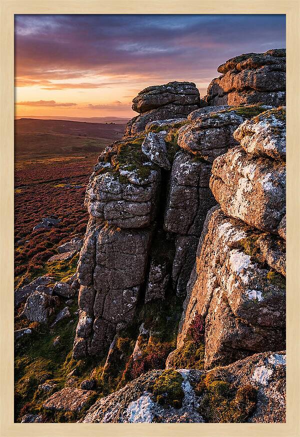 Haytor Rocks At Sunset