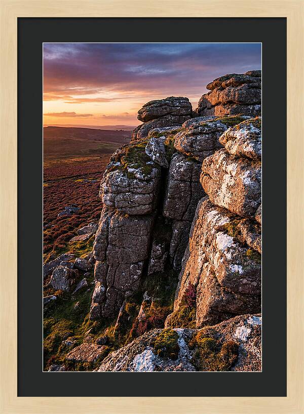 Haytor Rocks At Sunset