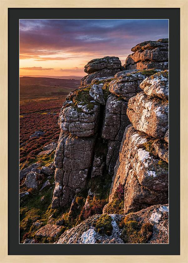 Haytor Rocks At Sunset
