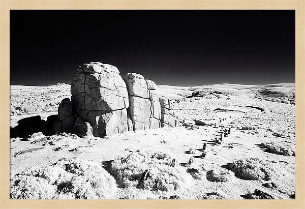 Haytor Rocks In Infrared