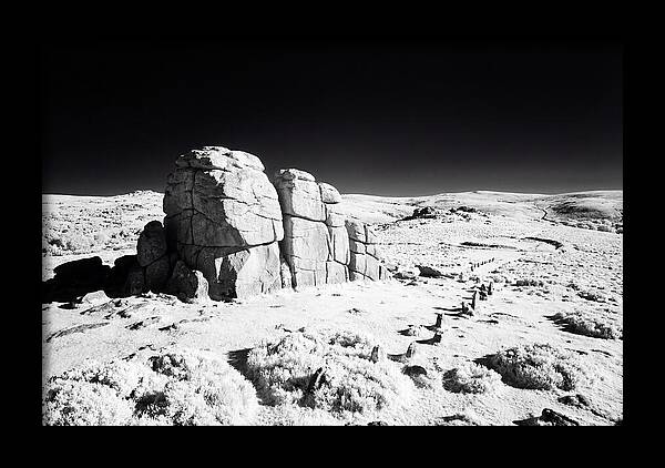 Haytor Rocks In Infrared
