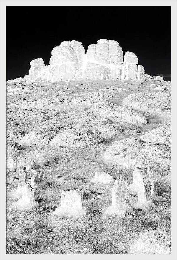 Haytor Rocks In Monochrome