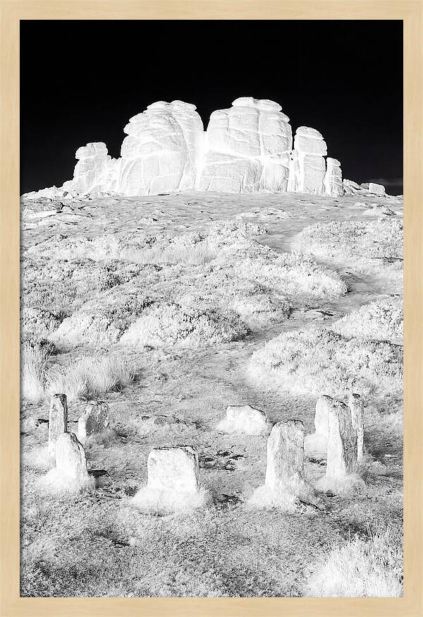 Haytor Rocks In Monochrome