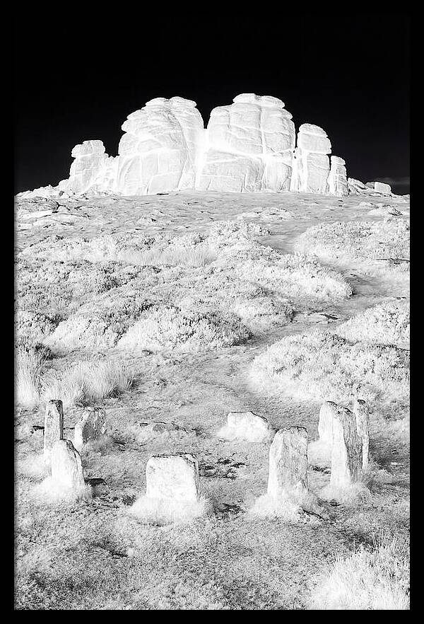 Haytor Rocks In Monochrome