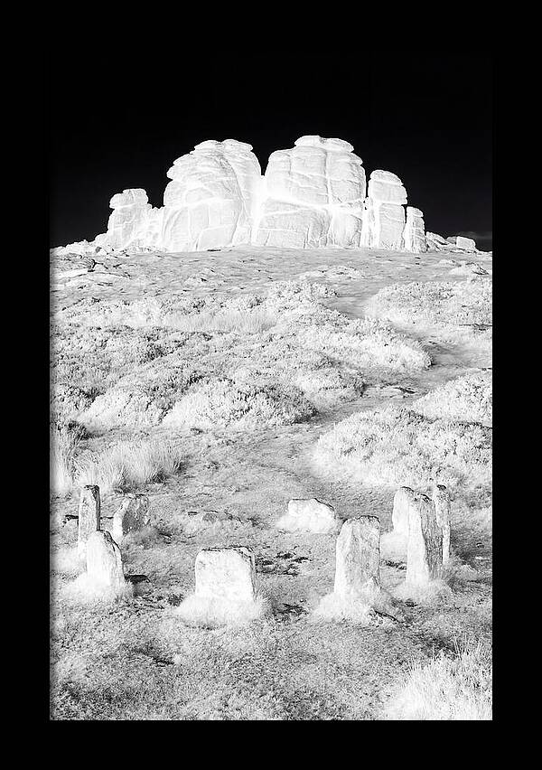 Haytor Rocks In Monochrome