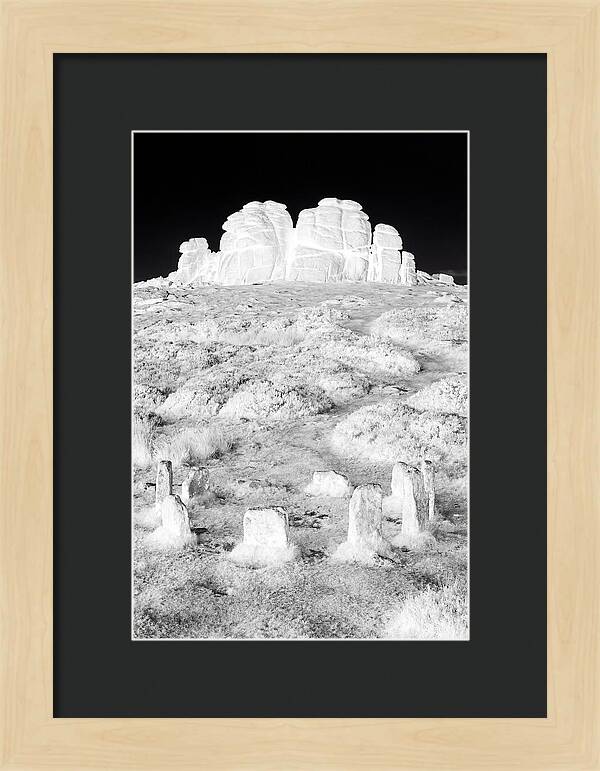Haytor Rocks In Monochrome