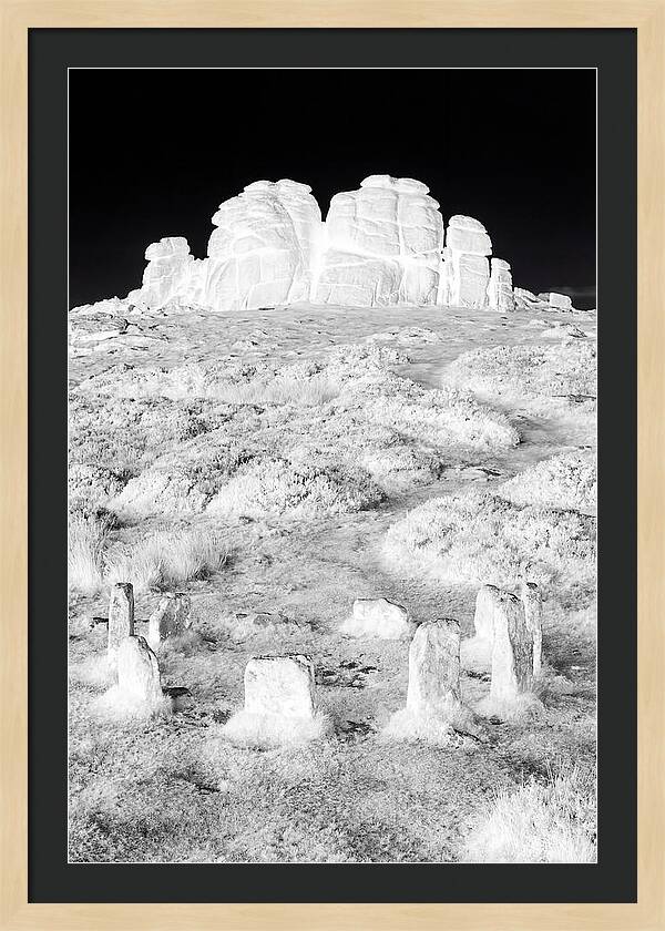 Haytor Rocks In Monochrome