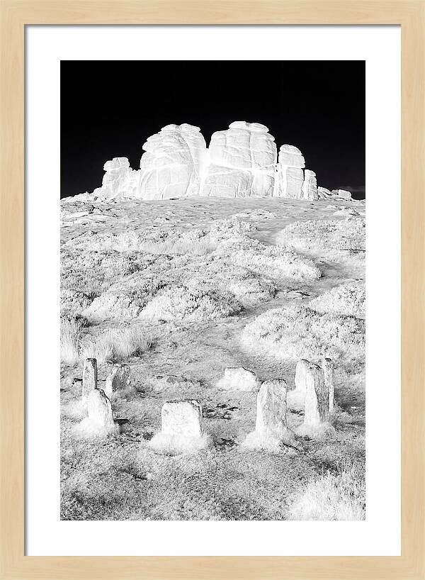Haytor Rocks In Monochrome