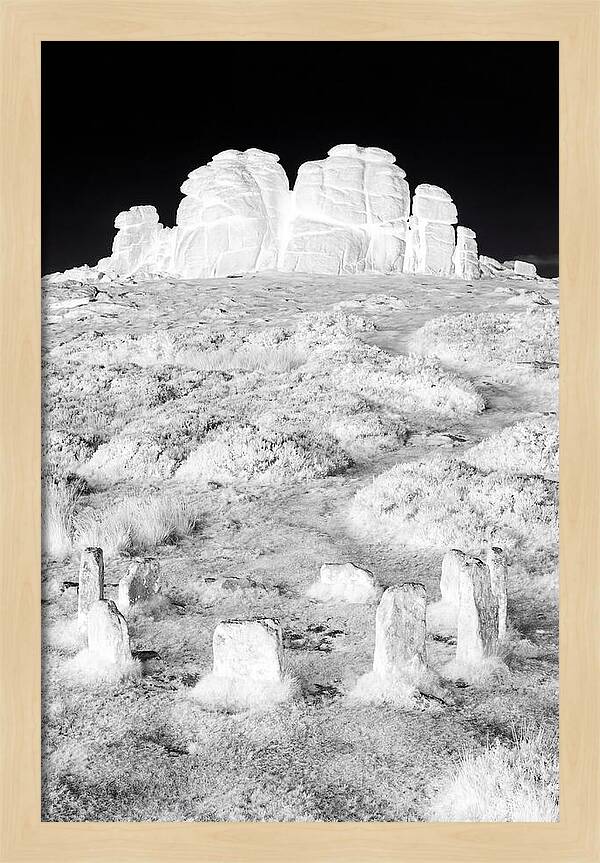Haytor Rocks In Monochrome