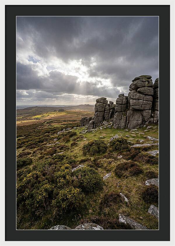 Haytor Rocks Under Dramatic Skies