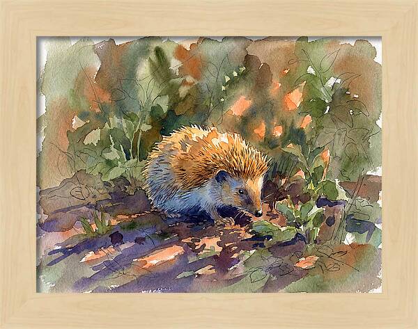 Hedgehog Among Greenery