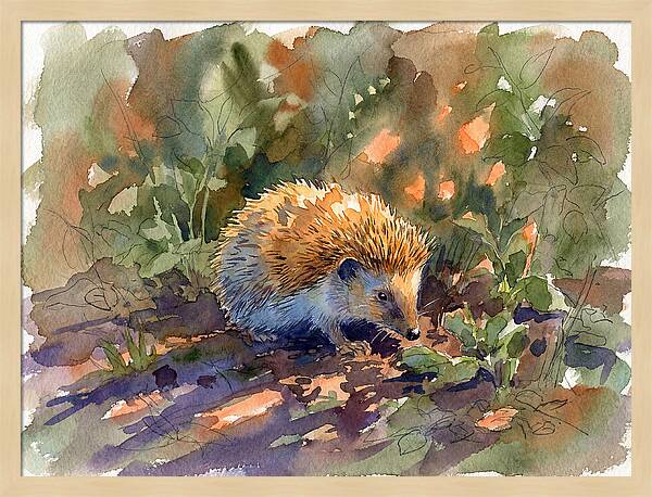 Hedgehog Among Greenery