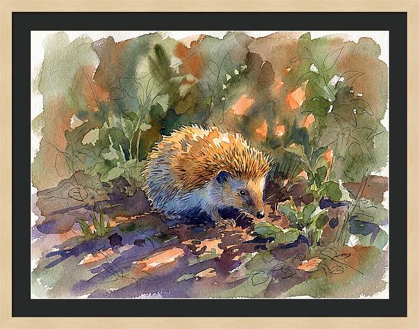 Hedgehog Among Greenery