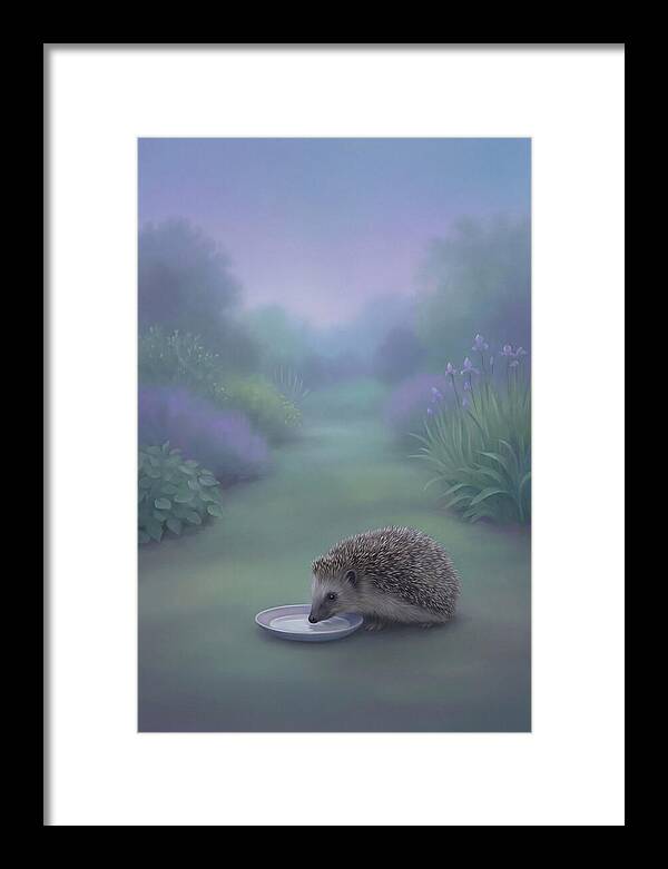 Hedgehog Enjoying A Refreshing Drink