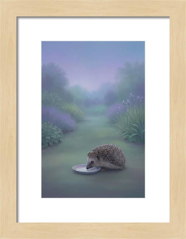 Hedgehog Enjoying A Refreshing Drink