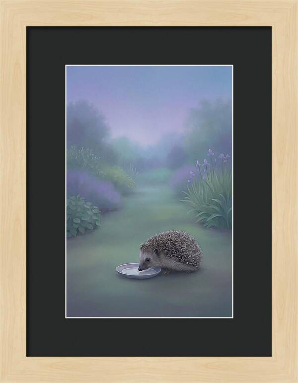 Hedgehog Enjoying A Refreshing Drink