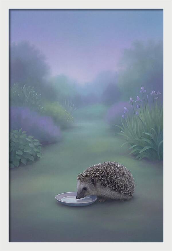 Hedgehog Enjoying A Refreshing Drink