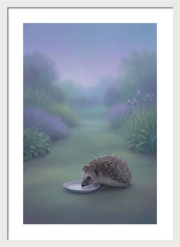 Hedgehog Enjoying A Refreshing Drink