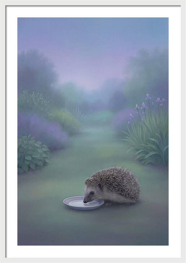 Hedgehog Enjoying A Refreshing Drink