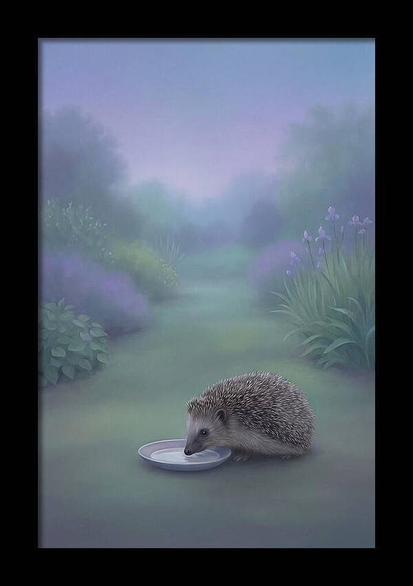 Hedgehog Enjoying A Refreshing Drink