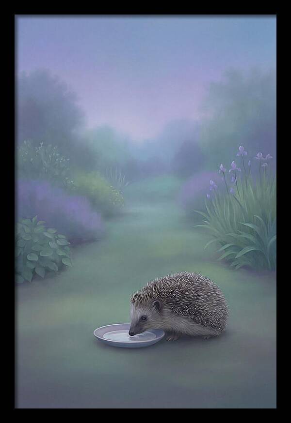 Hedgehog Enjoying A Refreshing Drink