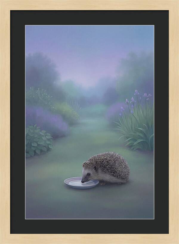 Hedgehog Enjoying A Refreshing Drink