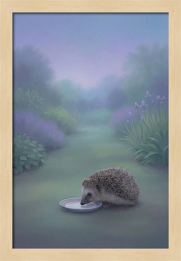 Hedgehog Enjoying A Refreshing Drink